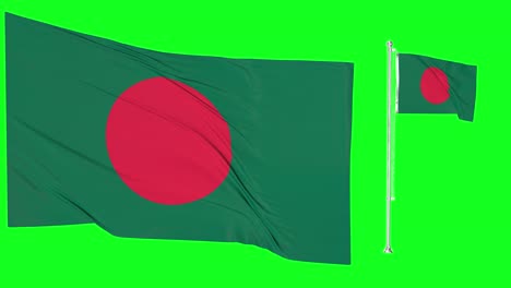 Green-Screen-Waving-Bangladesh-Flag-or-flagpole